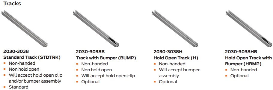 LCN 2032 Door Closer Track Style | 2032 Track Styles