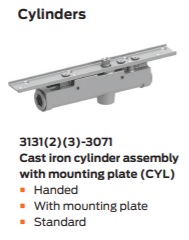 LCN 3131 Concealed Door Closer Cylinder Styles