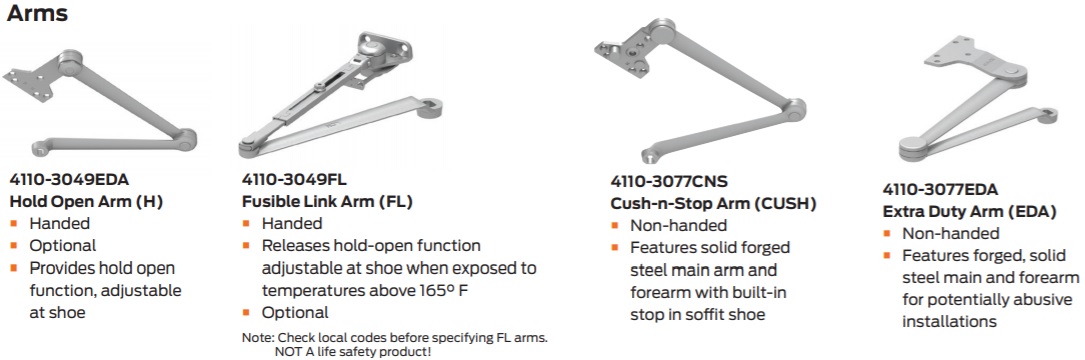 LCN 4110 Door Closer Arms