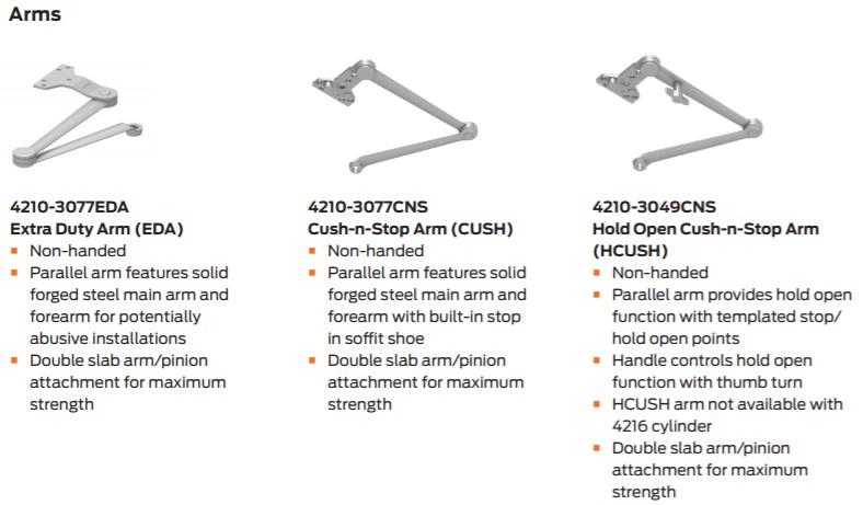 LCN 4210 Closer Arms