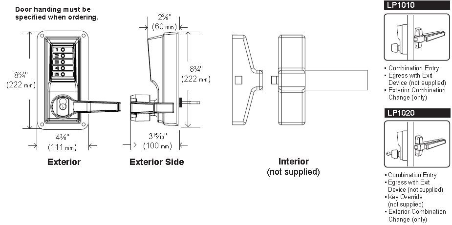 Simplex LP1000 Exit Trim