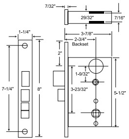 Marks Series 7 Mortise Lock Details
