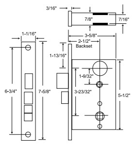 Marks Series 9 Mortise Lock Details