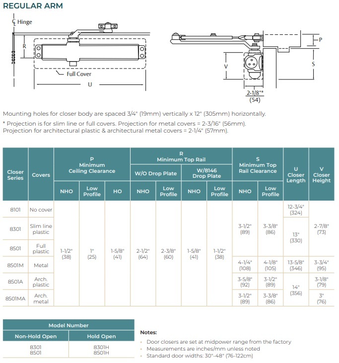 Norton 8301 Regular Arm