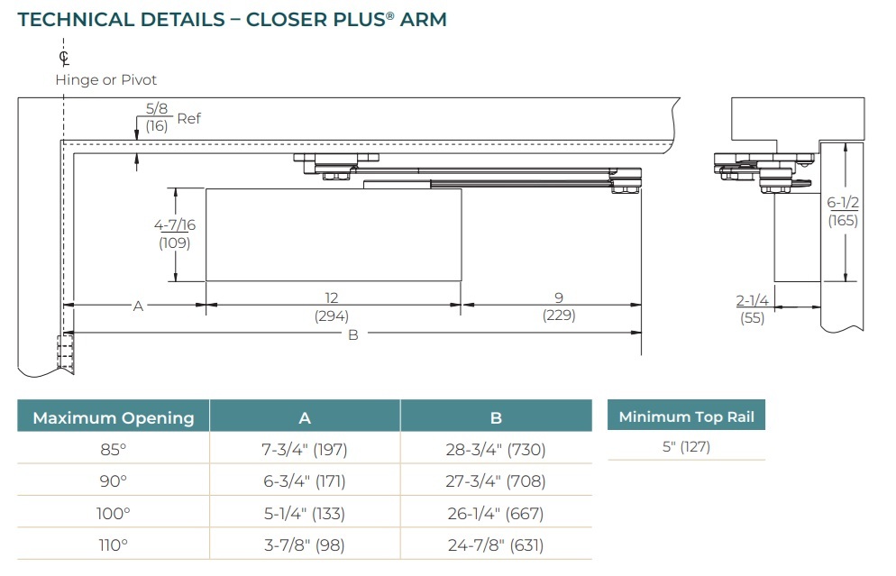 Norton 9500 CloserPlus Door Closer Details