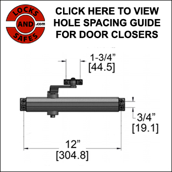 Door Closer Hole Spacing Guide | PDQ 5300 Door Closer