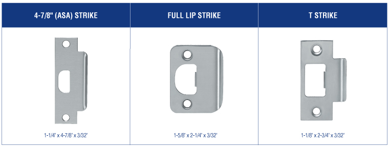 PDQ GP Series Cylindrical Locks Strikes | PDQ GPIC Series Cylindrical Locks Interchangeable Core Strikes