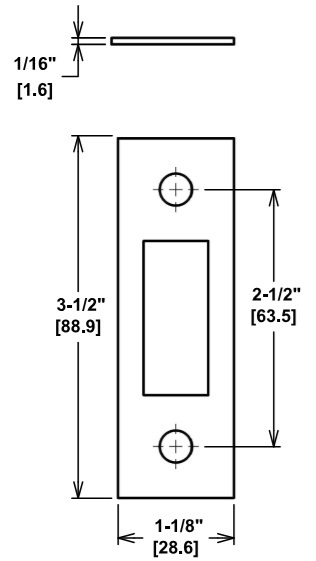 PDQ MJ Series Mortise Deadbolt Dimensions