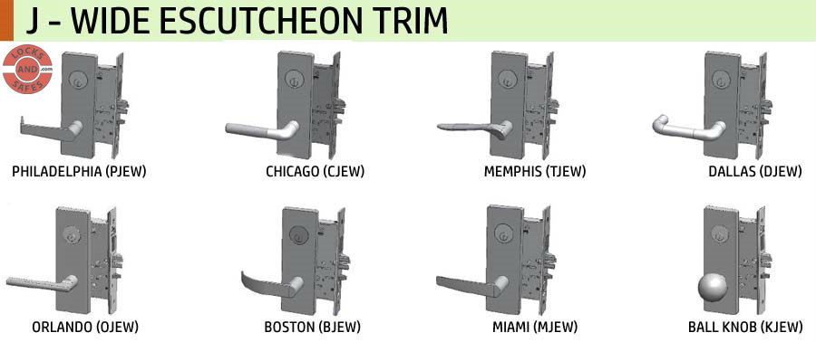 PDQ J Wide Escutcheon Trim Styles