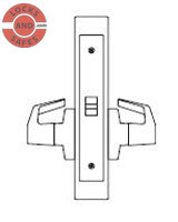 PDQ MR126 Passage Mortise Locks J Wide Escutcheon Trim | Best 45HN Mortise Locks | PDQ MR126 | Best Mortise Lock