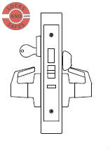 PDQ MR141 Storeroom with Deadbolt Mortise Locks J Escutcheon Trim | PDQ MR141 Mortise Locks | Mortise Storeroom Lock with Deadbolt