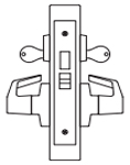 PDQ MR159 Mortise Lock Dormitory Function