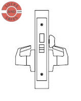 PDQ MR178 Privacy with Deadbolt Mortise Locks J Wide Escutcheon Trim | PDQ MR178 Mortise Locks | Commercial Door Lock