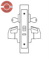 PDQ MR186 Apartment Mortise Locks J Wide Escutcheon | Corbin ML2042 Mortise Locks | PDQ MR186 | Old Corbin Locks