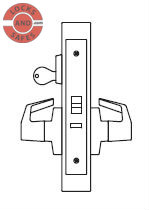 PDQ MR199A ELectrified Storeroom Mortise Locks J Wide Escutcheon Trim | Dorma M9080EL Electrified Mortise Locks | PDQ MR199A