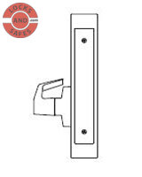 PDQ MR212 single dummy with chassis mortise locks  F Escutcheon Trim | Dorma M9003 Mortise Locks | Replace Mortise Locks | PDQ MR212