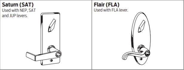 Schlage S200 Escutcheon Style | Schlage S210 Escutcheon Style