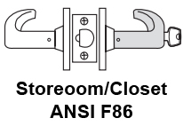 Sargent 10XG04 Storeroom/Closet Function F86 Sargent 10XG04 Storeroom/Closet Function F86