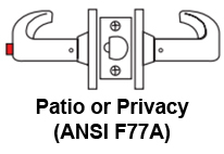 Sargent 10XG14 Patio or Privacy Function F77A Sargent 10XG14 Patio or Privacy Function F77A