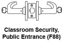 Sargent 10XG16 Classroom Security, Public Entrance Function F88 Sargent 10XG16 Classroom Security, Public Entrance Function F88