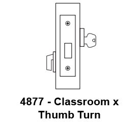 Sargent 4877 Classroom x Thumbturn Deadbolt