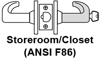 Sargent 65G04 Storeroom/Closet Function F86