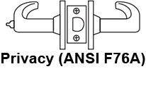 Sargent 65U65 Privacy Function F76A