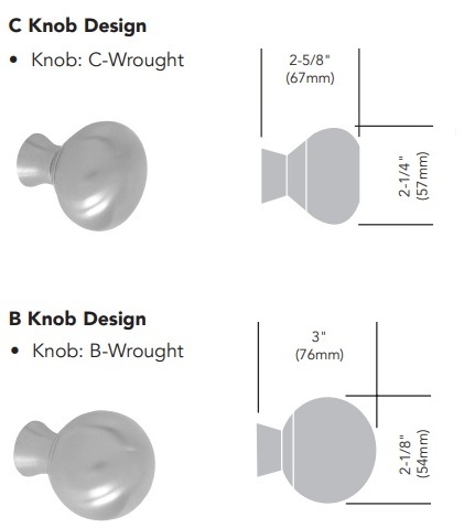 Sargent 7800 Escutcheon Knob Options Sargent 7800 Escutcheon Knob Options