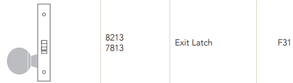 Sargent 7813 Exit Latch Function