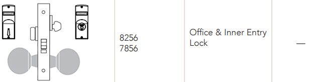 Sargent 7856 Office or Inner Entry Function Sargent 7856 Office or Inner Entry Function