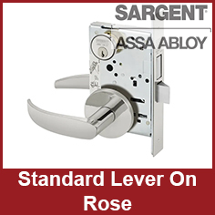 Sargent 8200 Standard Lever On Rose Mortise Lock