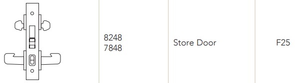 Sargent 8248 Store Door Function