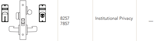 Sargent 8257 Institutional Privacy Function