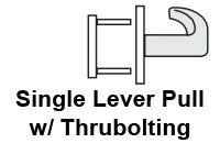 Sargent TB-DLU93 Single Lever Pull with Thrubolting