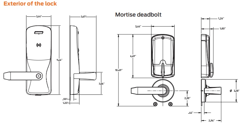 Schlage CO-200 Mortise Dimensions | Schlage CO200 Mortise Lock Dimensions