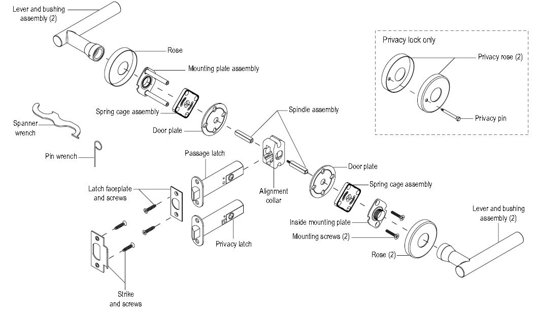 Schlage LT172 Double Dummy Diagram