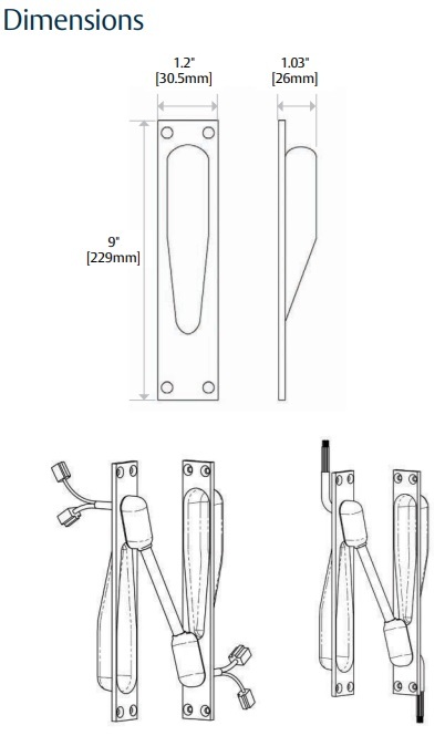Securitron CEPT Power Transfer Dimensions