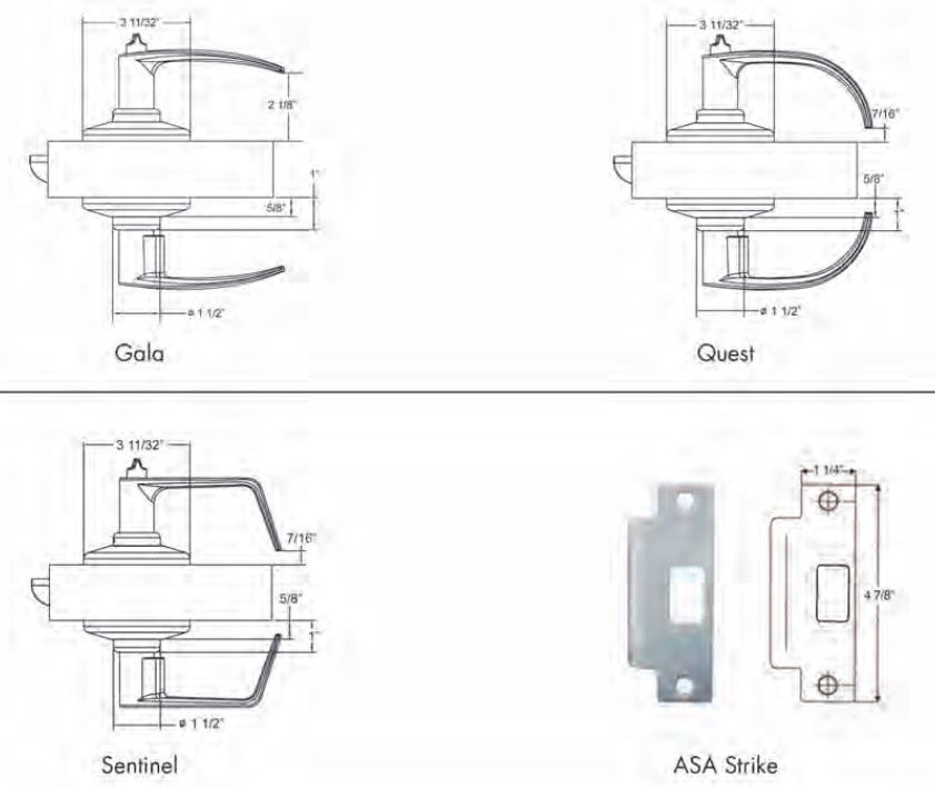 Townsteel CE Cylindrical Lock Profile