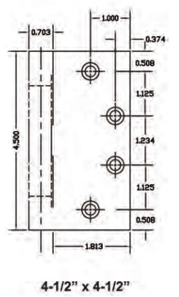 Townsteel Concealed Hinge Dimensions