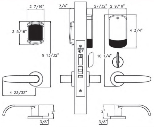 Townsteel e-Cronus 2A Automatic Deadbolt Profile