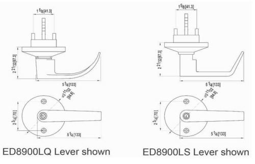 Townsteel ED8900LS Trim Dimensions | Townsteel ED8900LQ Trim Dimensions