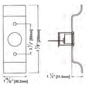 Townsteel ED8900NP Narrow Stile Pull Trim