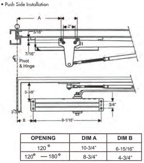 Townsteel TDC 90 Push Side Installation | Townsteel TDC90 Push Side Installation