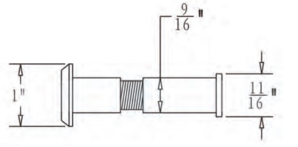 Townsteel TDV Door Viewers Dimensions