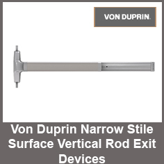 Von Duprin Narrow Stile Surface Vertical Rod Exit Devices Von Duprin Narrow Stile Surface Vertical Rod Exit Devices