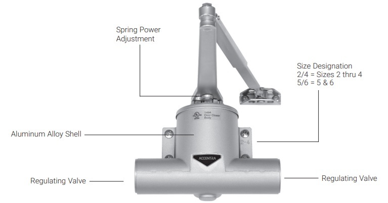Yale 1900 Door Closer Detailed View