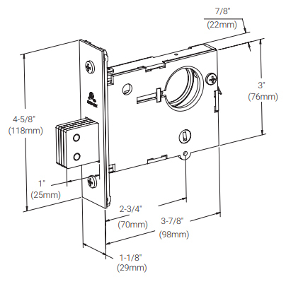 Yale 350 Mortise Lock Dimensions