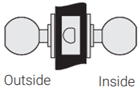 Yale 4601YC Passage or Closet Function