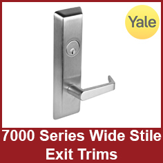 Yale 7000 Series Wide Stile Exit Trims