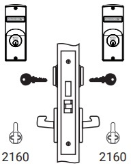 Yale 8860-2 Entrance or Storeroom Function